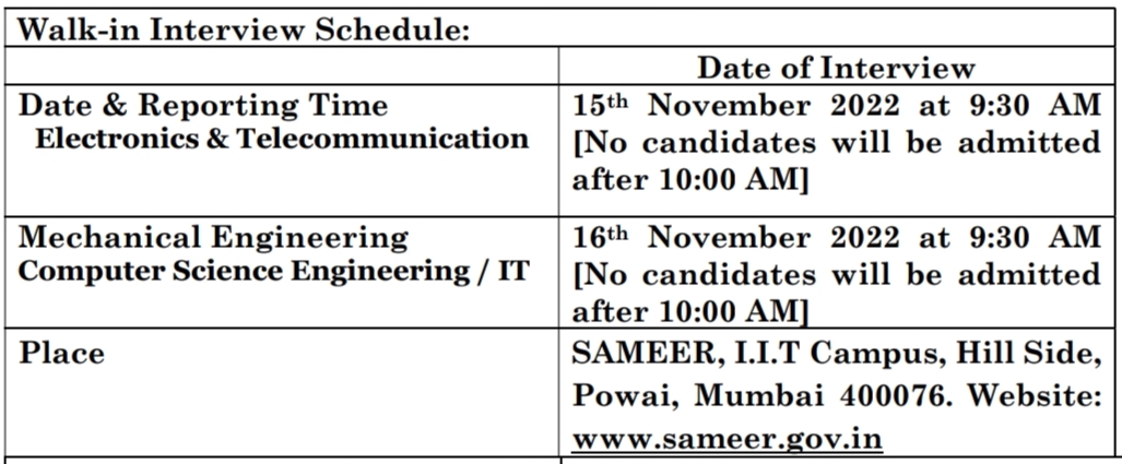 SAMEER Recruitment 2022 