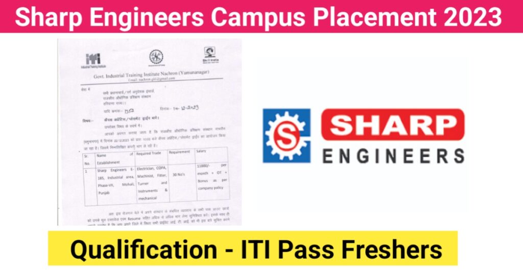 Sharp Engineers Campus Placement