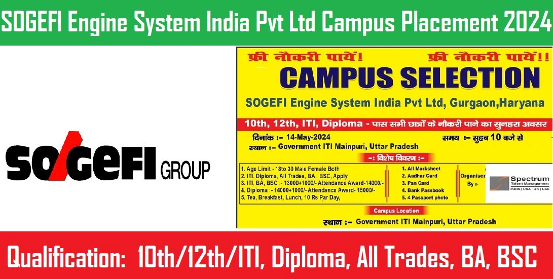 SOGEFI Engine System India Campus Placement
